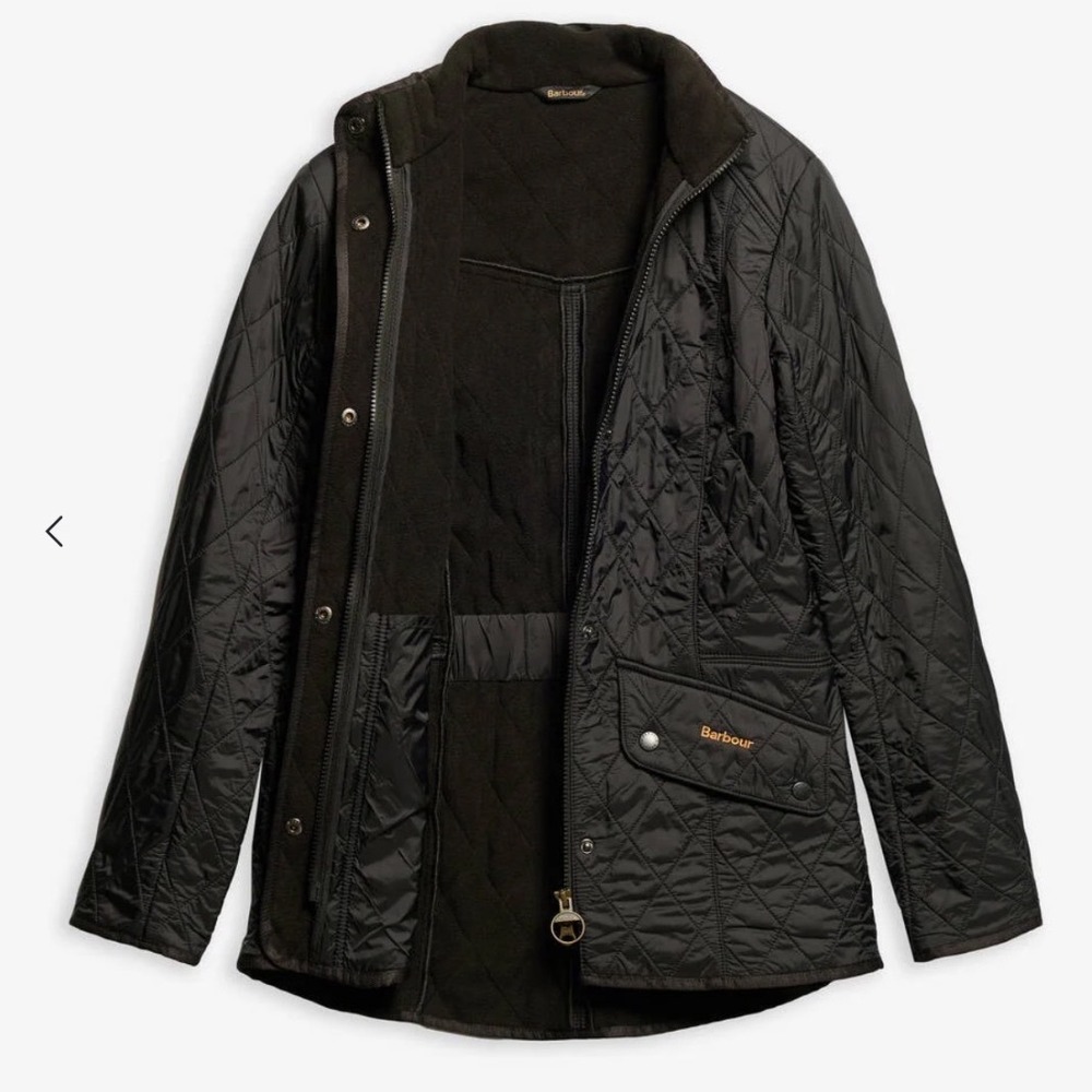 Barbour Cavalry Polarquilt Jacket classic black womens US 10